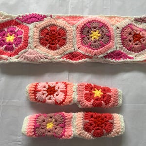 Car Steering Wheel Cover,Crochet Galsang Flower Steering Wheel Cover,Cute Steering Wheel Cover,Crochet Car Seatbelt cover,Gift For Her,gift