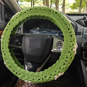 Crochet Car Headrest Covers,Car Headrest Covers,Daisy Car Headrest Covers, Car Headrest Covers Crochet ,Crochet car accessories D: 1 wheel cover