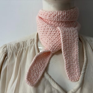 Crochet Handknit Sophie Scarf,Small Knitted Scarf,Knitted Neck Scarf,Small Skinny Neckerchief,Sophie Scarf Soft,Handmade Gift,gift for her