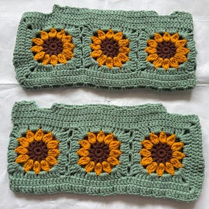Sunflower Crochet Car Sun Visor Cover,Flower Crochet Car Sun Visor custom cover,Interior Accessories,Gift for Women,Custom Decorative Design