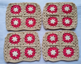Handmade Crochet Sunflower Car Headrest Cover