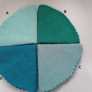 Handmade Crochet Chair Cushion: Round Sofa Seat Pad, Customizable