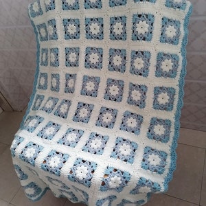 Crochet Granny Square,Granny Squares Blanket,Granny Square Afghan,Flower Blanket ,Crochet baby girl blanket,Home Decor