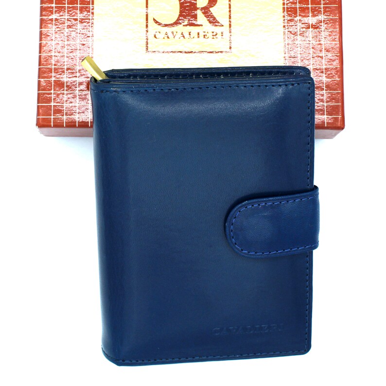Genuine Leather Wallet buffered Leather Vegetable Tanned Made in Italy Cavalieri