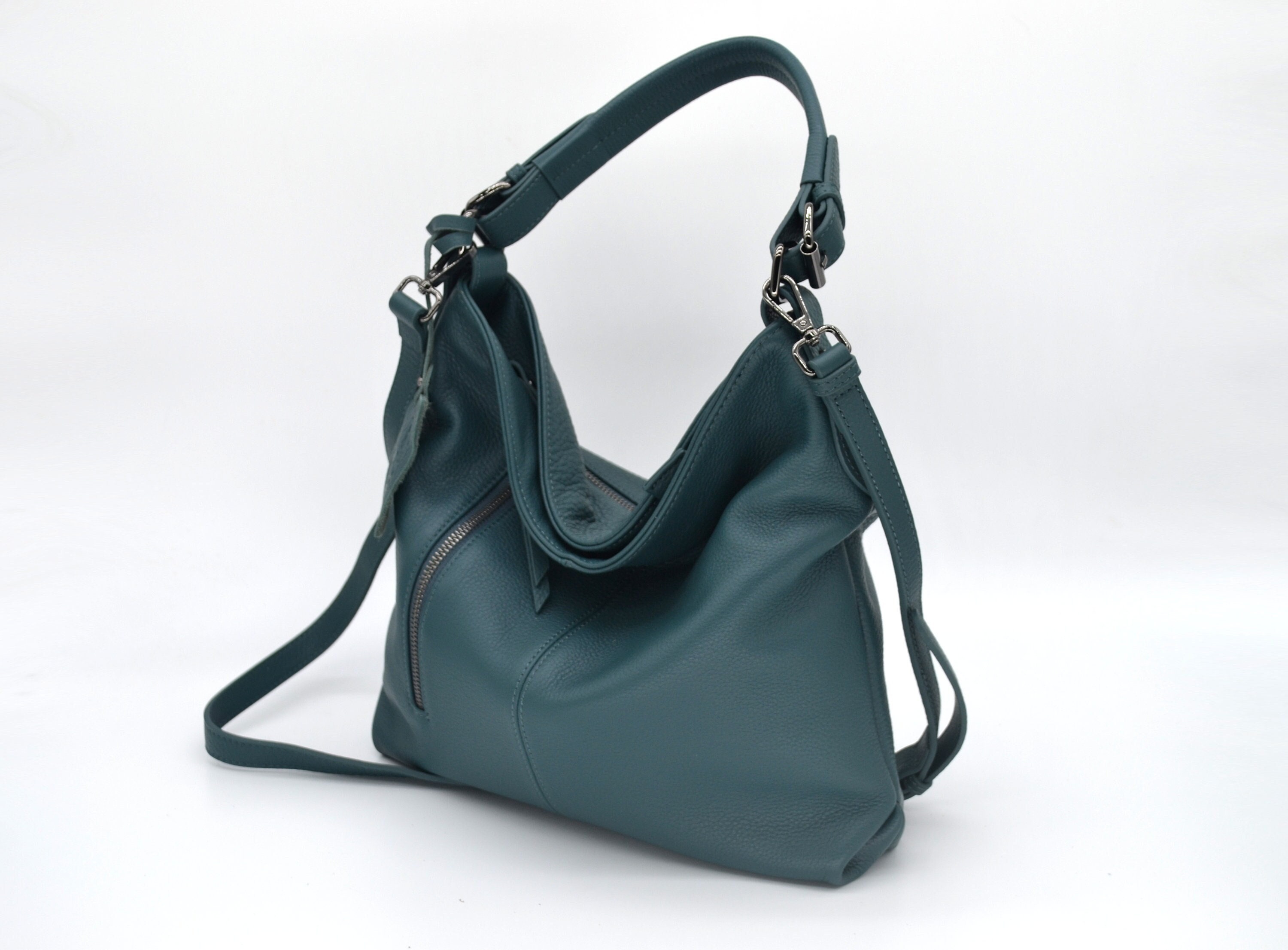 Women's Hobo Baguette Shoulder Bags in Vegan Patent Leather - ROMY