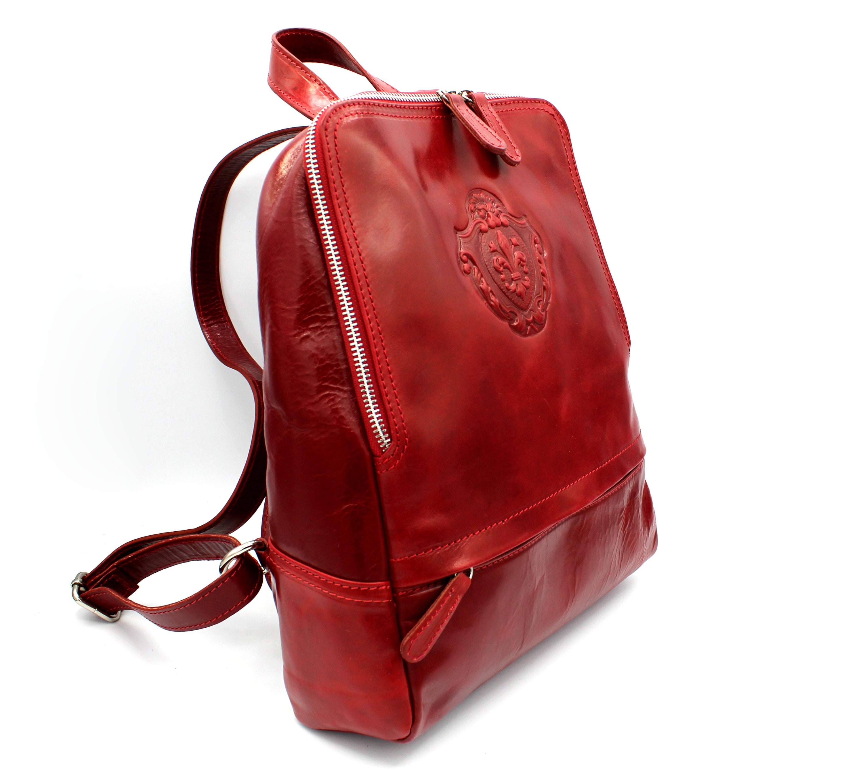 Leather backpack Unisex Leather backpack Made in Italy high Etsy