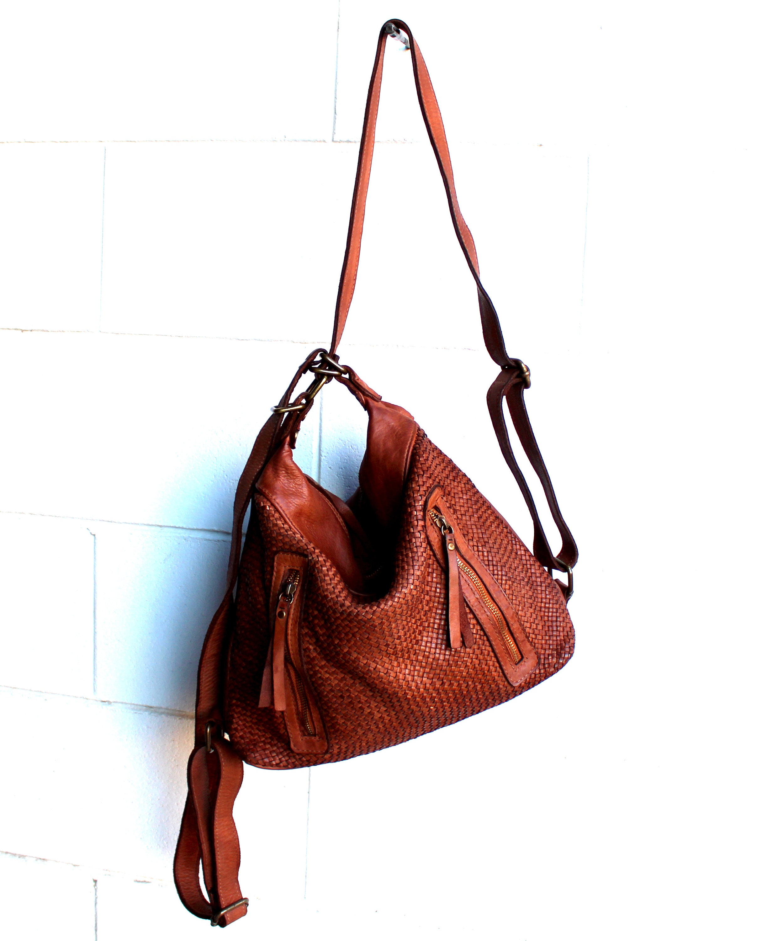Convertible Leather Bag Soft Leather Shoulder Bag Convertible Etsy