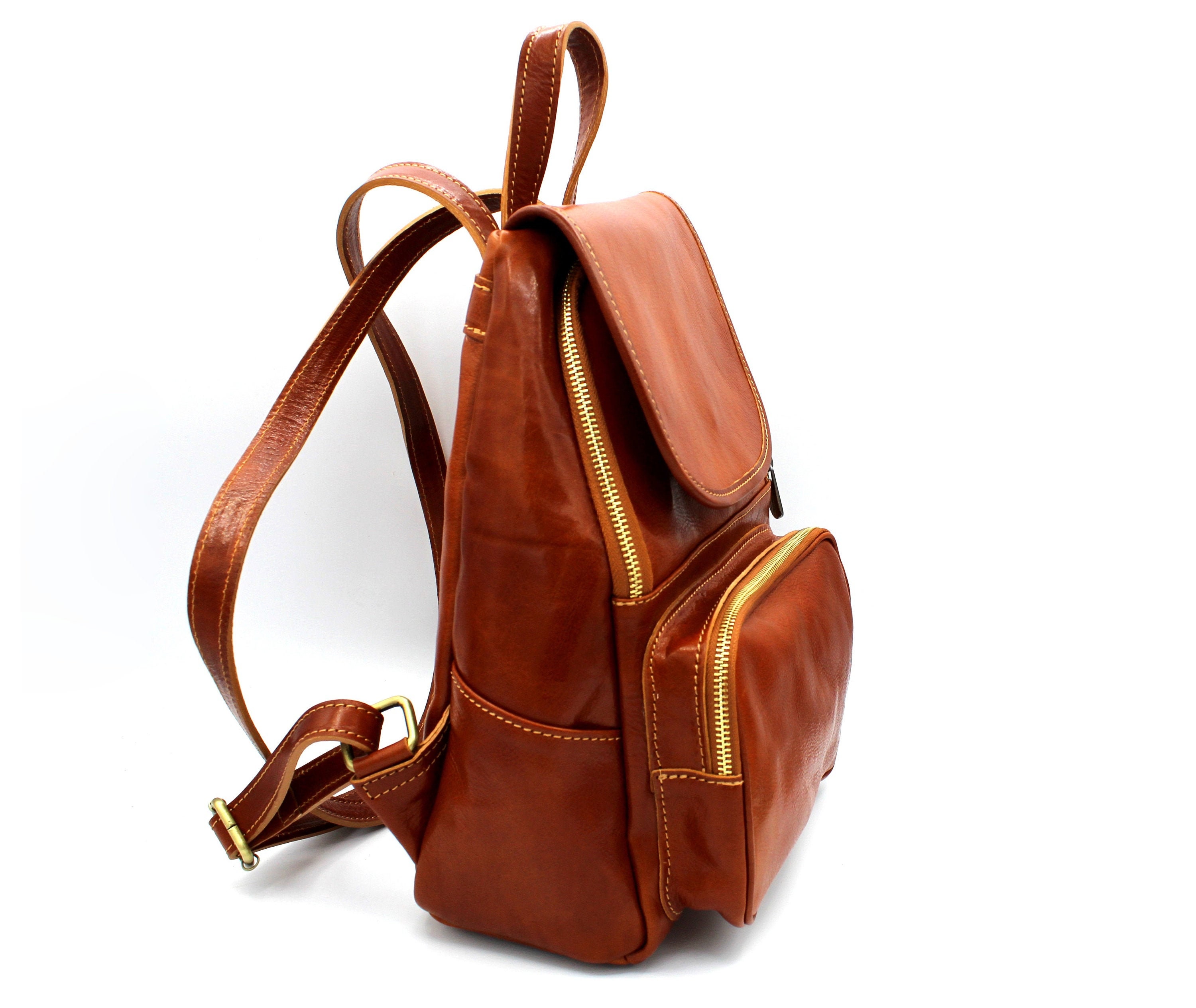 Leather Backpack for Women Made in Italy Etsy