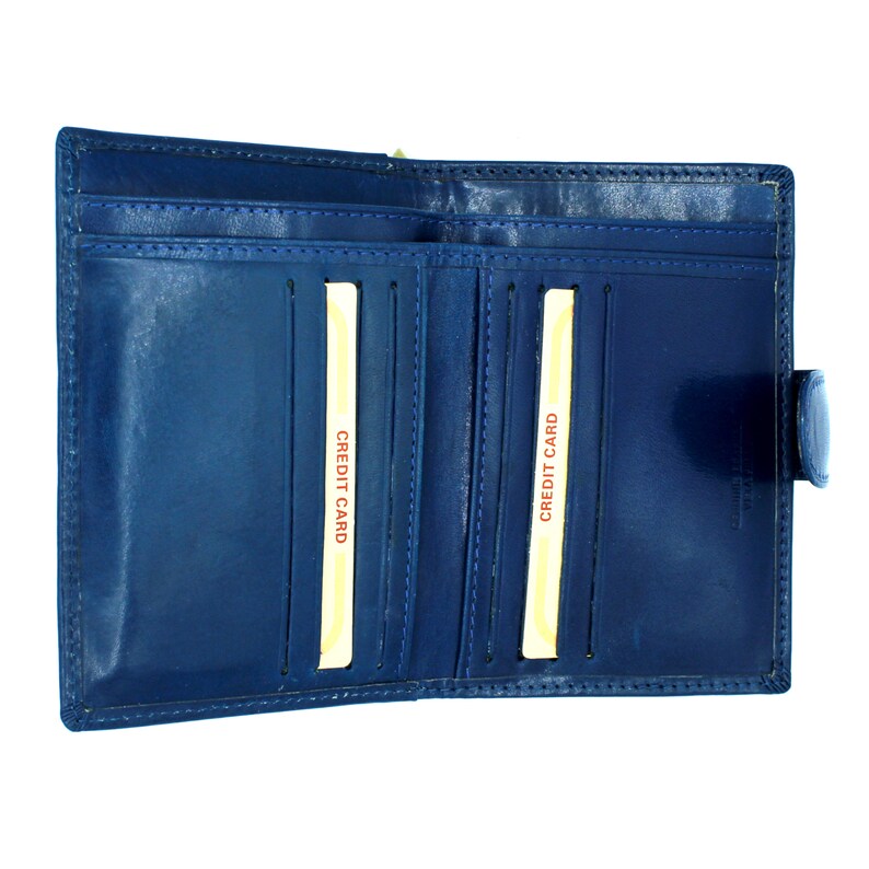Genuine Leather Wallet buffered Leather Vegetable Tanned Made in Italy Cavalieri