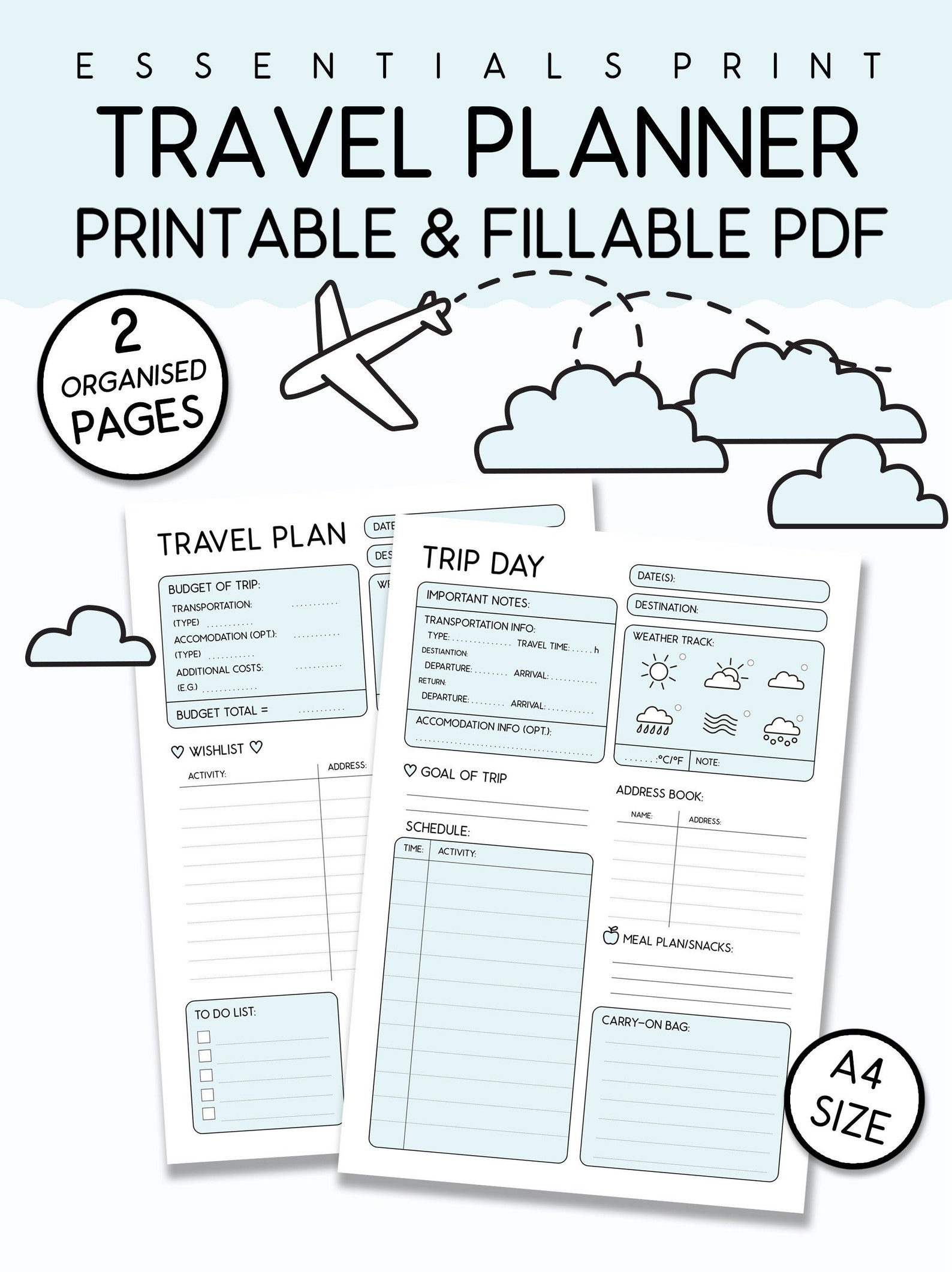 planificateur de voyage pdf