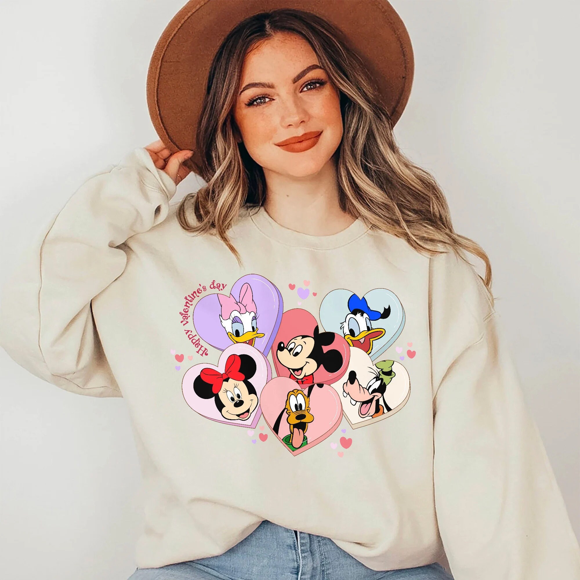 Disney Valentine Shirt, Disney Character Valentine Sweatshirt