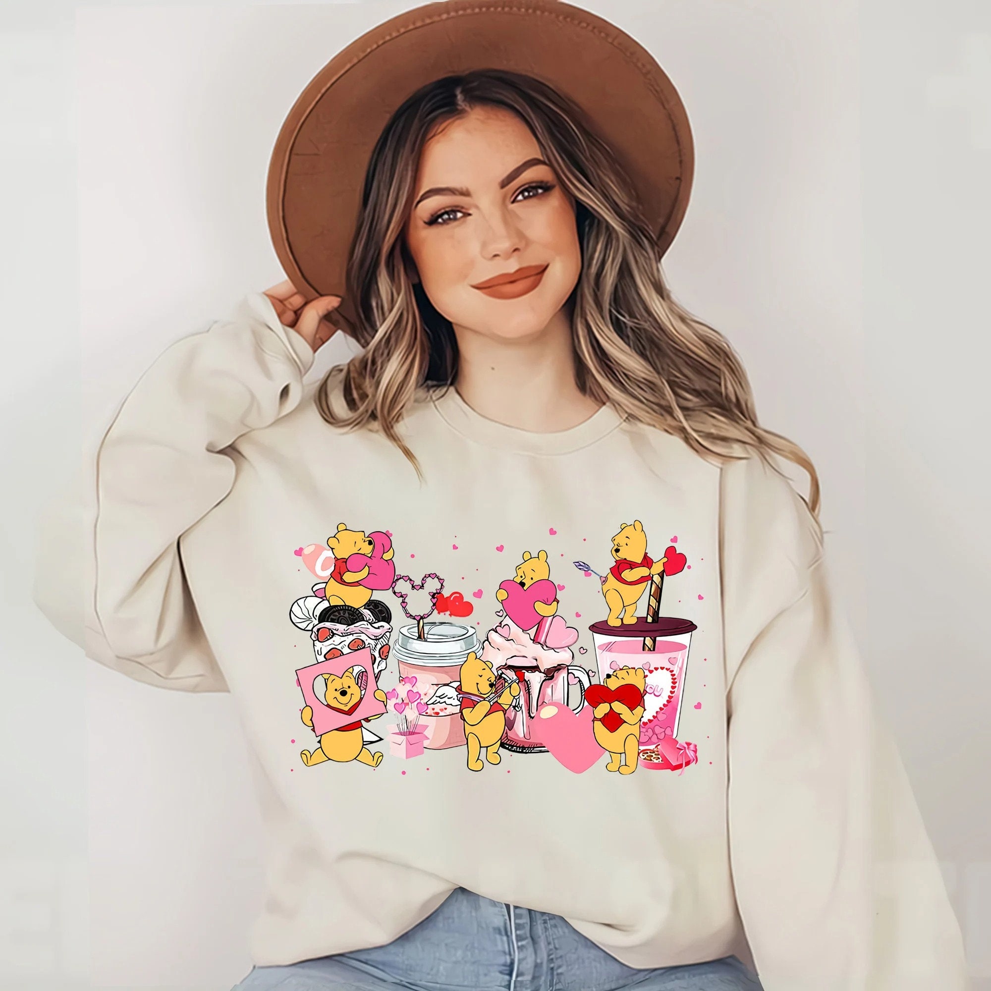 Disney Valentine Pooh Shirt, Disney Pooh Bear And Friend Sweatshirt