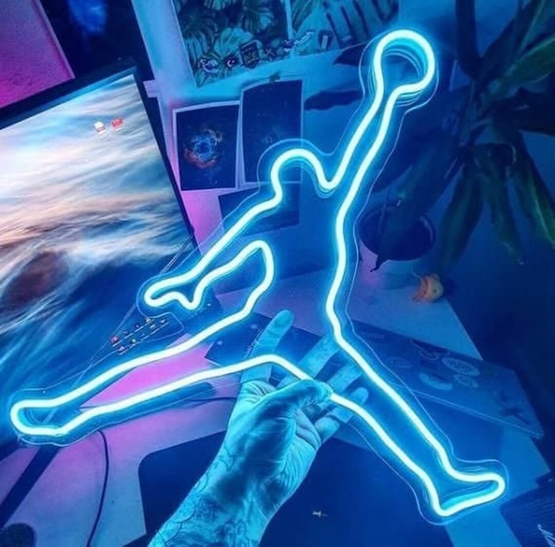 Air Jordan Neon Light Michael Jordan Decoration Led Neon - Etsy