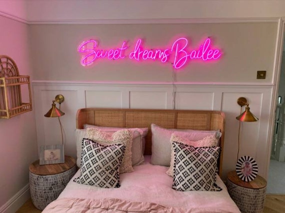 Custom Neon Signs for Wall Decor, Large Neon Name Sign Personalized Neon  Sign for Bedroom Wedding Birthday Party, LED Neon Sign Customizable Wall