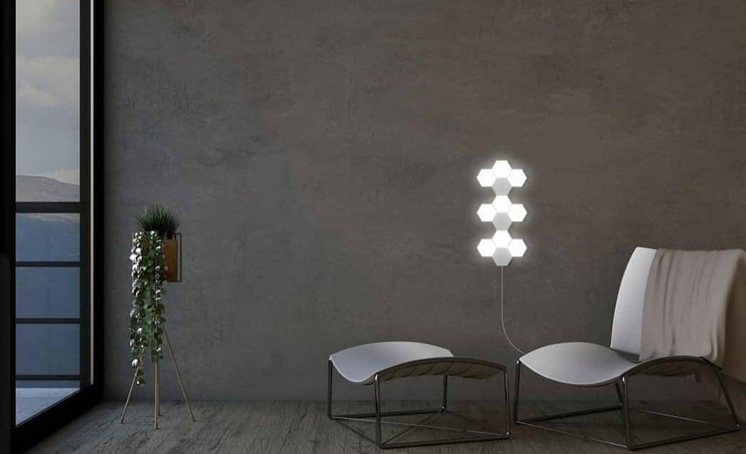 Hexagon Touch Wall Lamps Touch Sensitive Quantum Lights Etsy