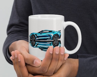Blue 2021 Corvette C8 Stingray Black 100% Carbon Fiber