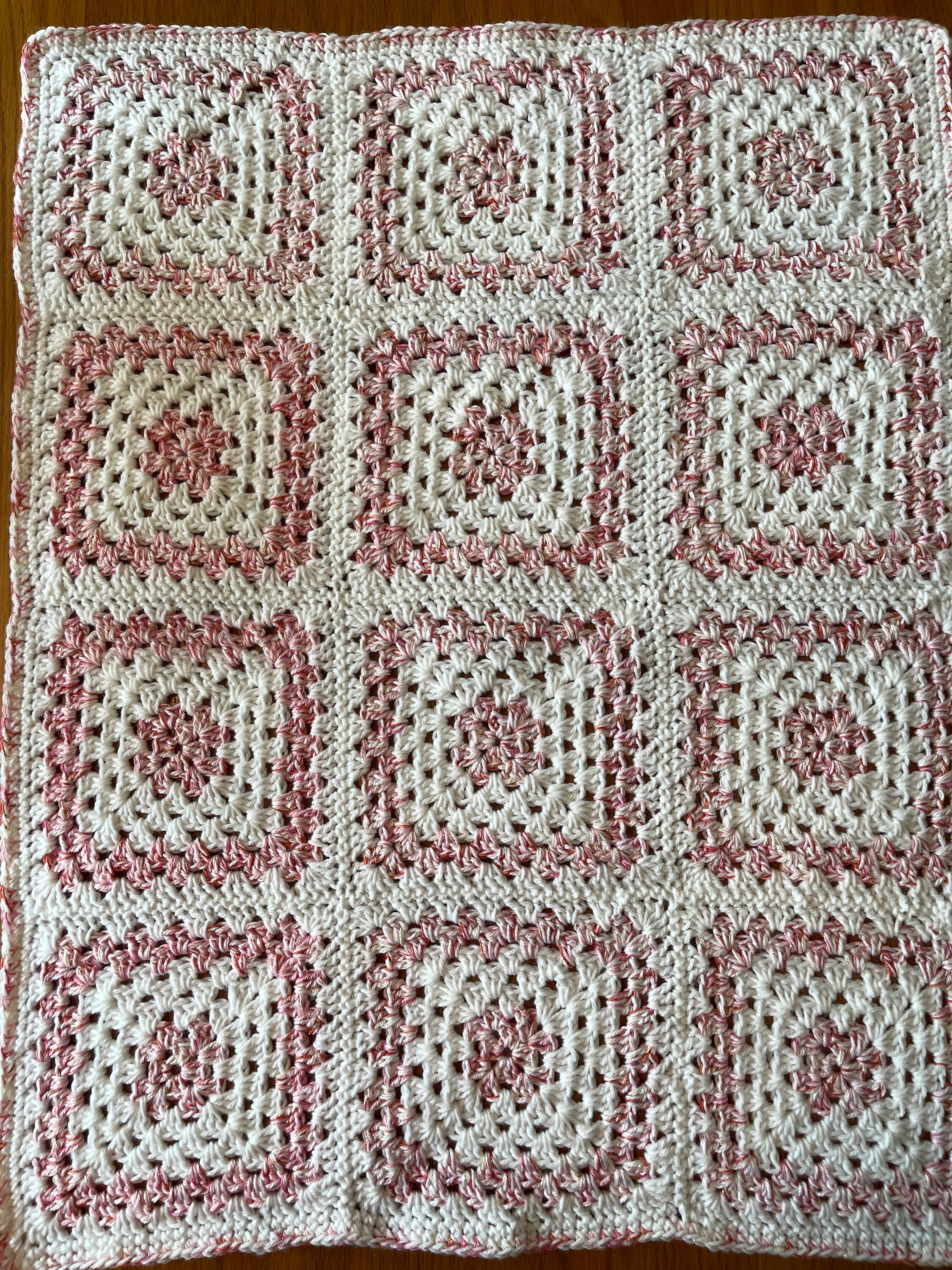 Baby girl shower gift - blanket crochet handmade - girl