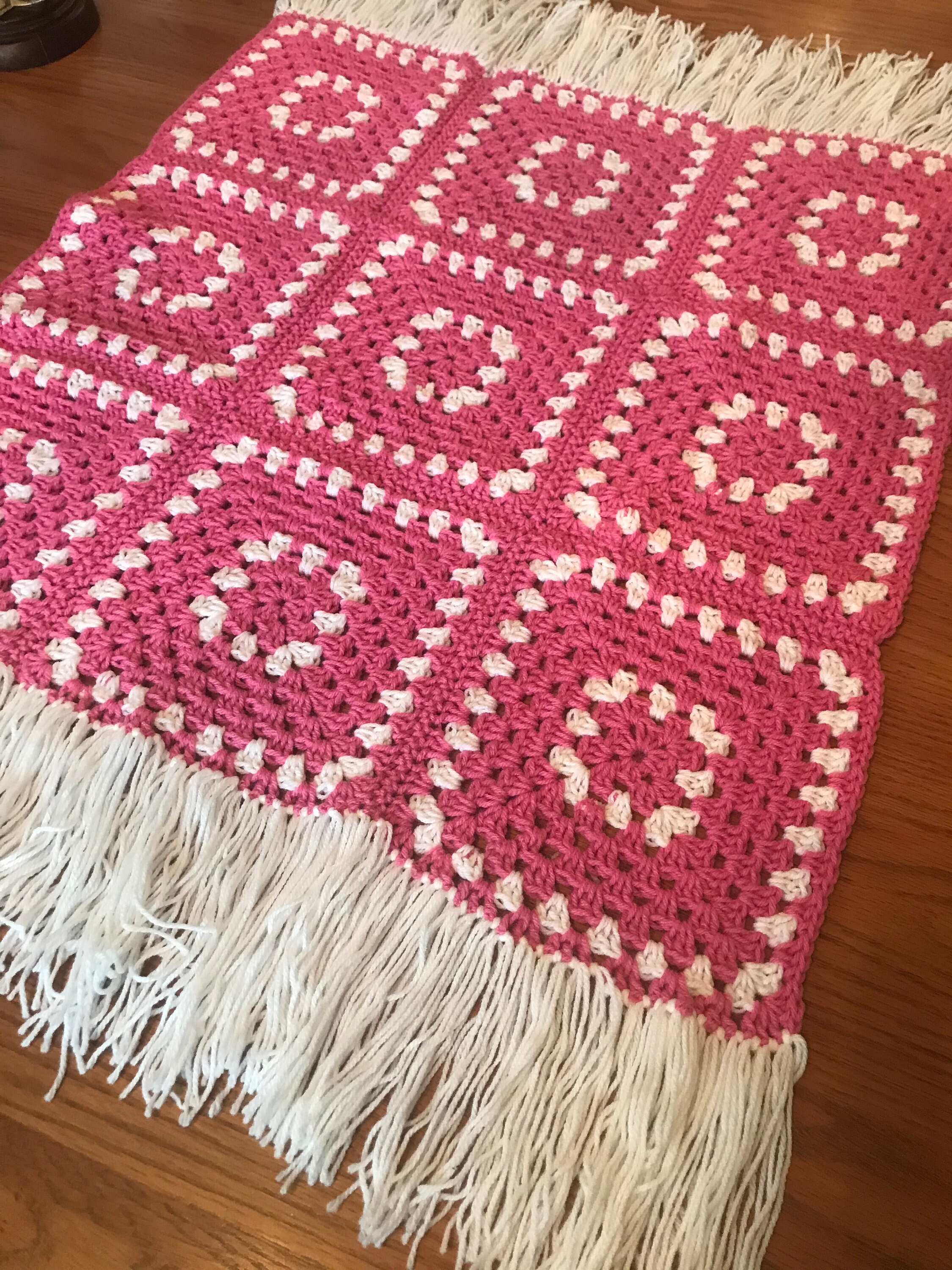Handmade crocheted blanket/throw Etsy