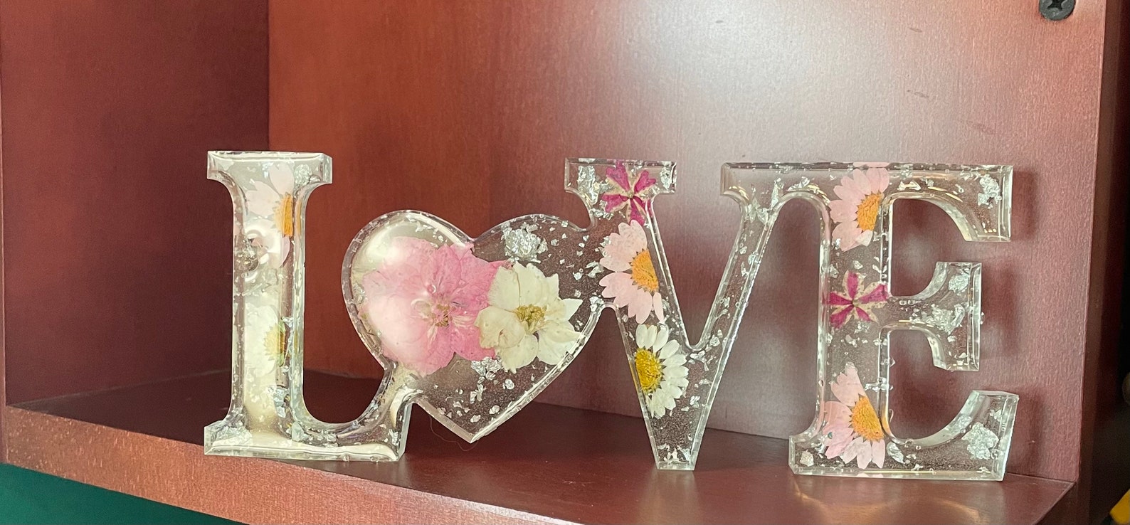 Handmade love resin home decorresinfreestanding Etsy