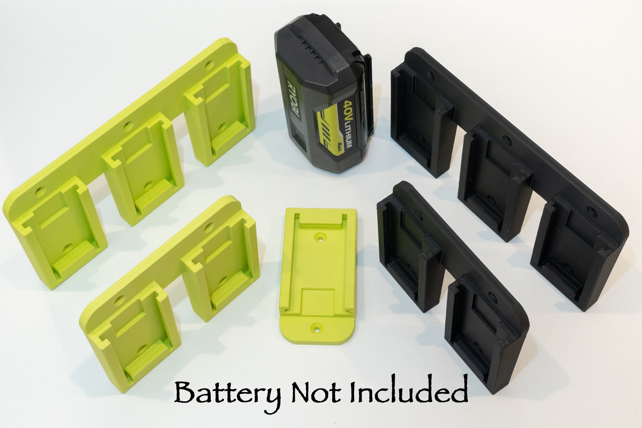 thumbnail image 2 of Wall Mount Holder For Ryobi 40V Batteries – Original Design, 3D Printed 2 of 4