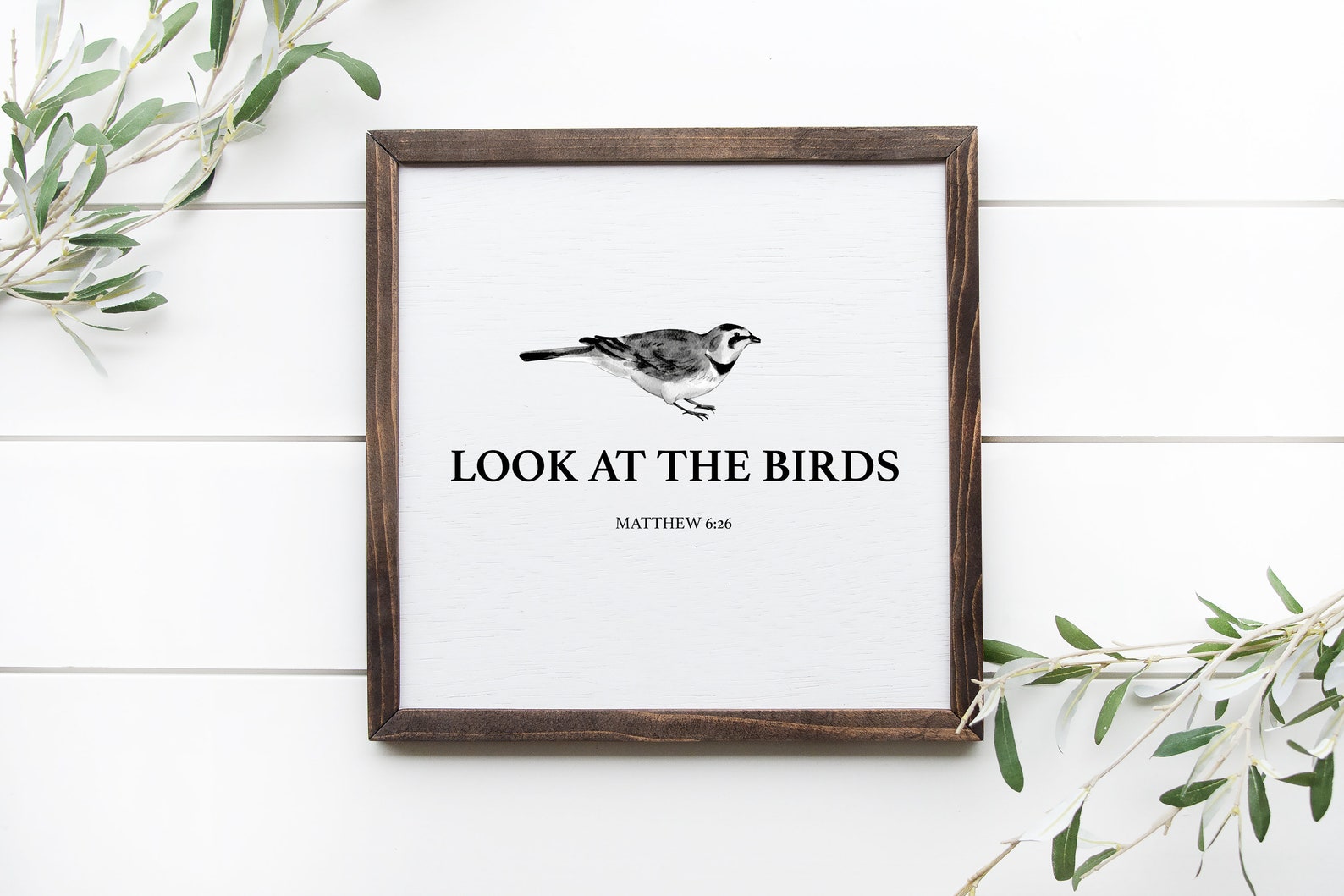 Look at the Birds Matthew 626 Do Not Worry Bible Verse Wooden Etsy