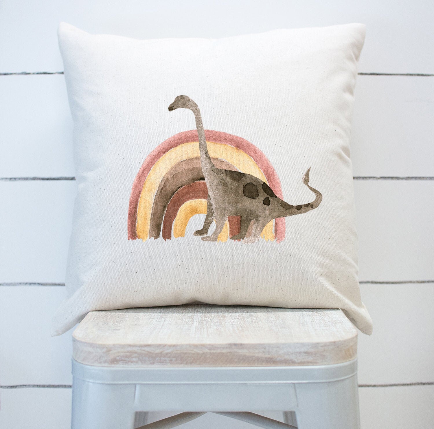 Boho Dinosaur Rainbow 2 Boys Room Decor Pillow Cover Kids Room Etsy