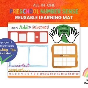 Preschool Number Sense Learning Mat | Fun Counting & Basic Addition | PDF | Educational Math Activities for Preschool and Kindergarten