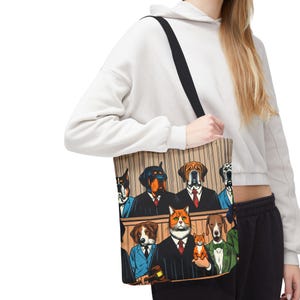 Paw-some Judge Dog Tote Bag - Fun Pet Lovers Gift, Animal Law Lover Accessory, Unique Cat Tote, Dog Courtroom Art, Animal Rights Advocate