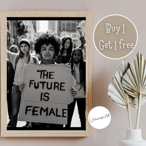 Feminist Print | The Future Is Female |  Feminist Poster | Feminist Poster Vintage | Feminist Wall Art | Feminist Decor | Votes For Women