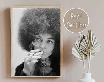 Angela Davis 1971 Poster | Feminist Print | Angela Davis Print | Angela Davis Power and Equality Poster | Angela Davis Quote Poster