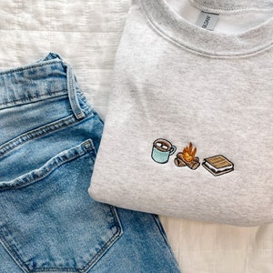 S&#39;Mores Trio Embroidered Crewneck