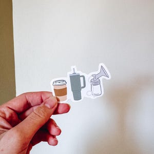 Pumping Mama Hot Coffee Vinyl Sticker
