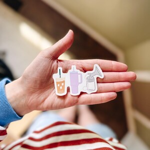 Pumping Mama Iced Coffee Vinyl Sticker