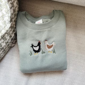 Chicken Lover Embroidered Crewneck