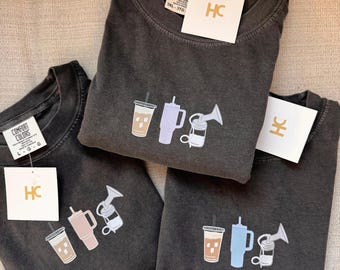 Pumping Mama Trio T-shirt (Pepper)
