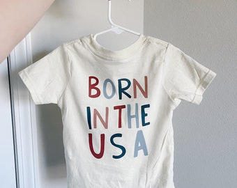 Koszulka z flagą „Dzieci urodzone w USA”