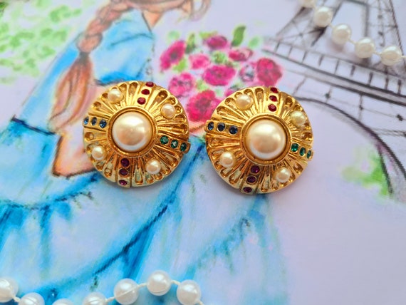 Agatha Paris Vintage Clip on Earrings Etsy