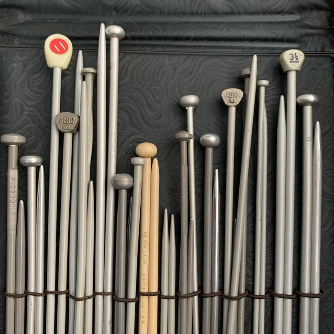 Vintage Aero knitting needles various sizes made in England Etsy