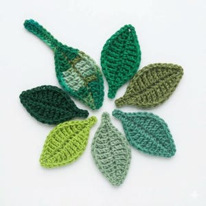 Crochet Leaf Pattern PDF | Easy Leaf Appliqué Tutorial | Botanical Crochet Motif | Quick Beginner Crochet Pattern | Instant Digital Download