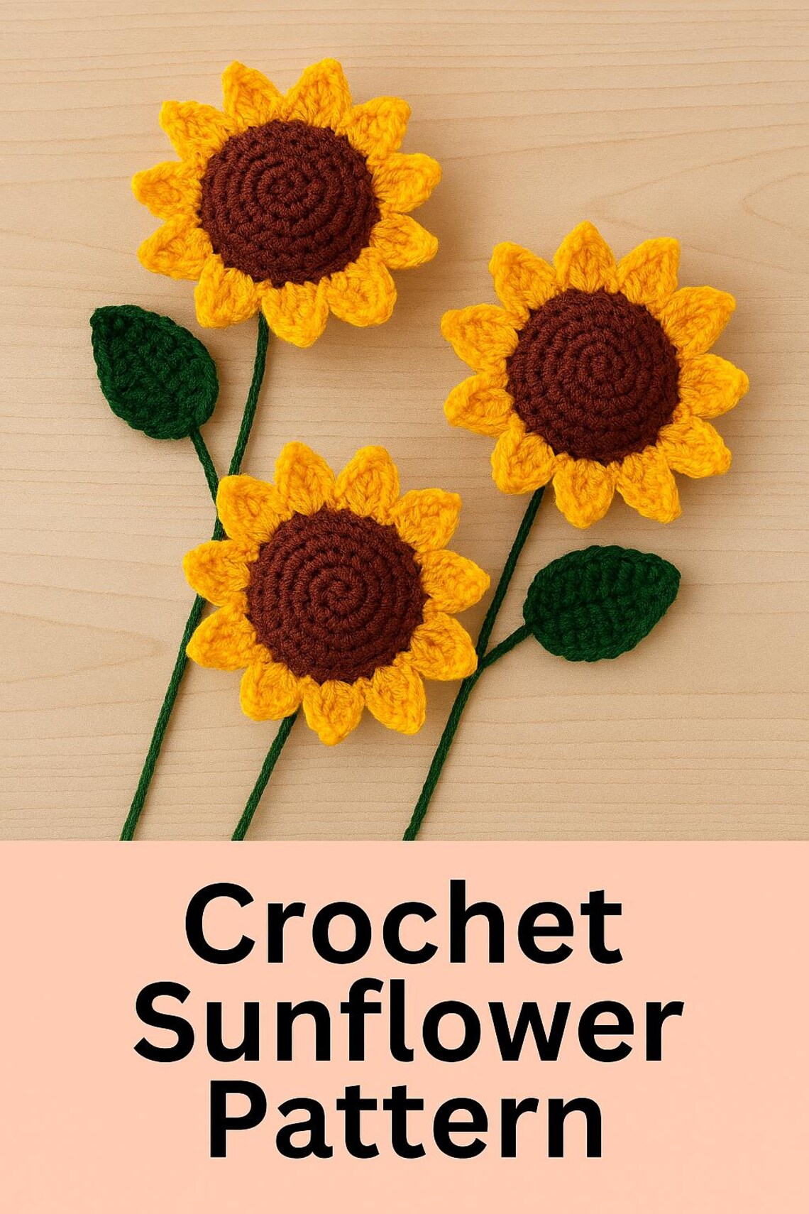 Crochet Sunflower Pattern | Easy Flower Crochet Tutorial | PDF Pattern ...