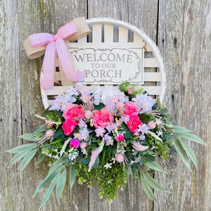 Pretty in Pink Basket Wreath