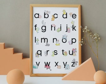 Minimal Alphabet Poster Print