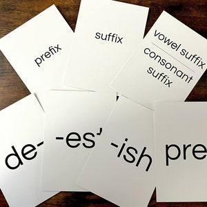 Prefixes and Suffixes Mini-Supplemental Deck