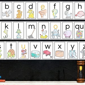 Pósteres de pared con letras del alfabeto