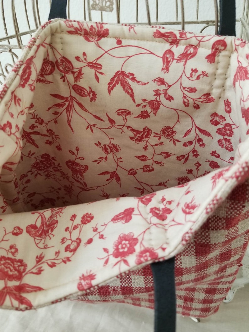 Handmade 19 Strap Easy Daily Bag Red Plaid Bag