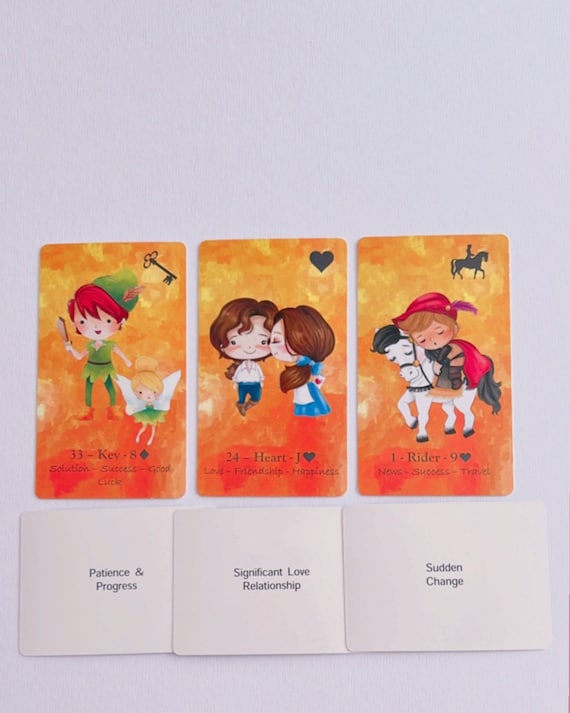Kawaii Disney Lenormand Deck chibi Character Art movie | Etsy