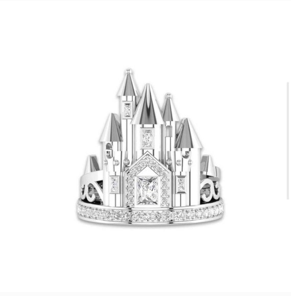 Disney castle shop adjustable ring