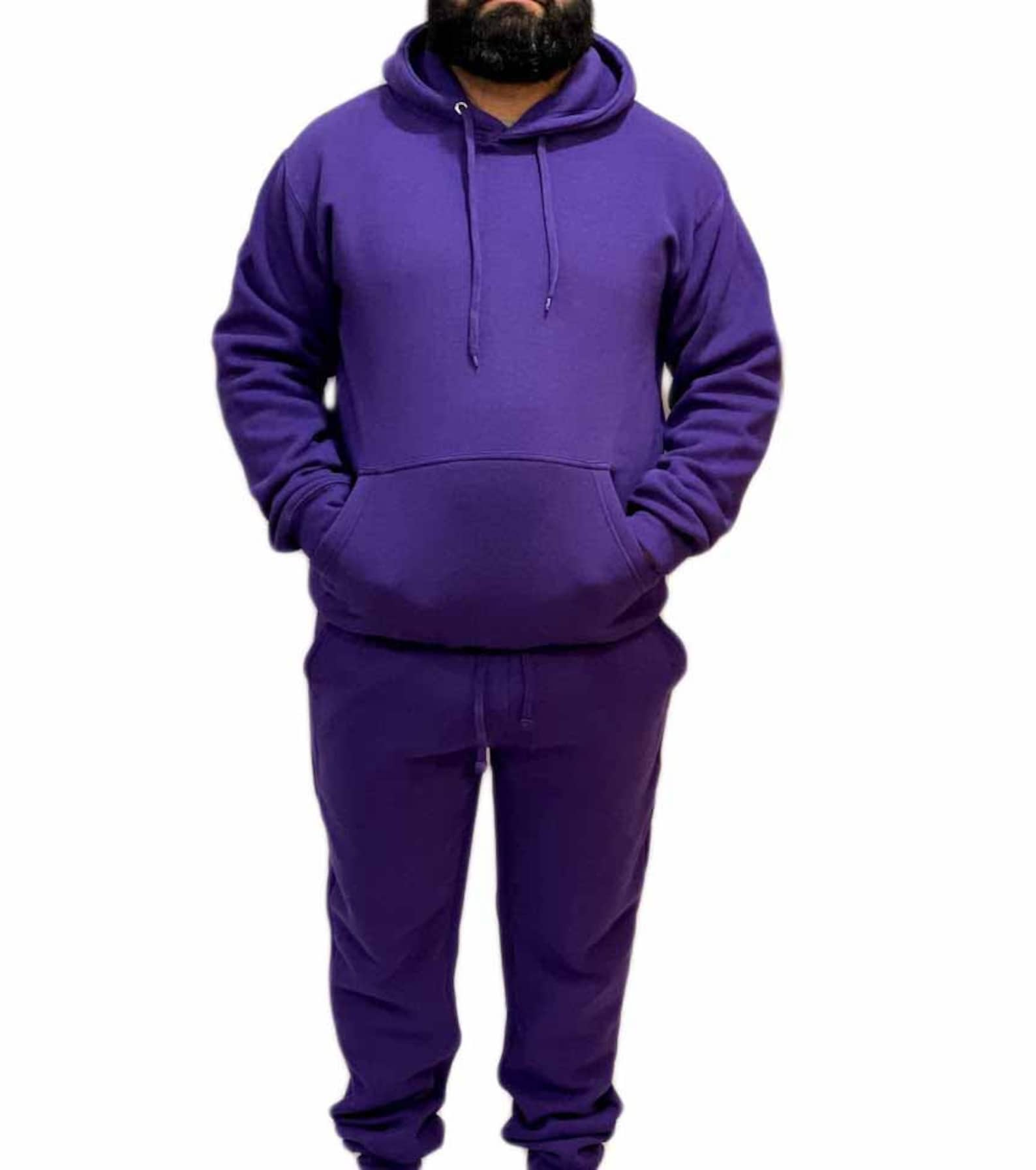Purple Pull Over Sweat Suit Etsy