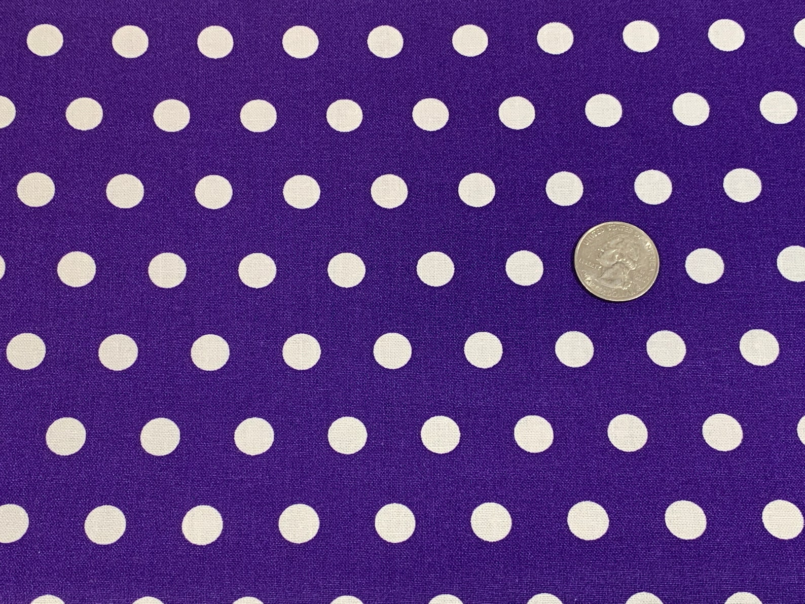 Purple Polka Dot Print Fabric by the YARD. Purple With 1 Etsy
