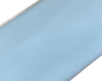 Pastel Light Blue Solid Colored Cotton Fabric Sold by the YARD. Boundless Premium Quilters Solids for Quilting, Clothing, Décor, Kid, Easter
